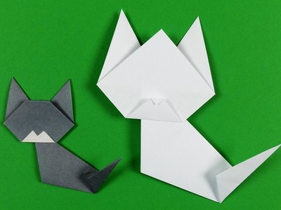 Cute and Easy Origami Cat - Tutorial for Beginners #origami animal - DIY - Paper Cat