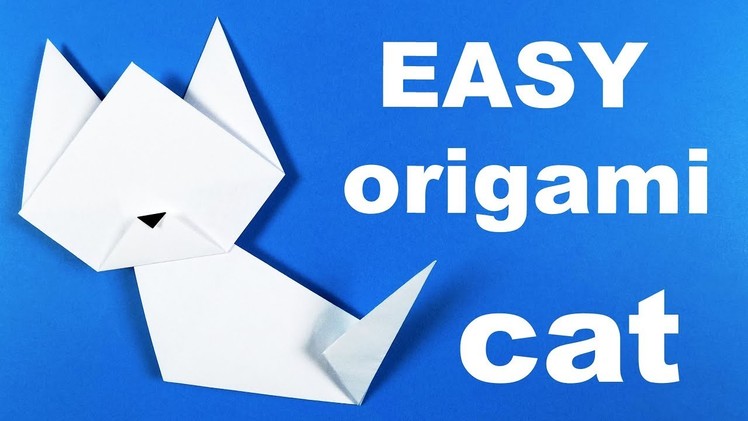 Cute and Easy Origami Cat - Tutorial for Beginners #origami animal - DIY - Paper Cat