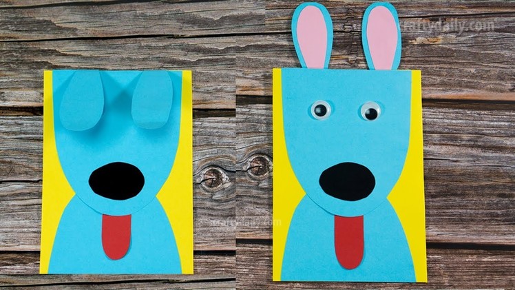 CUTE PAPER PUPPY EARS CARD | Easy Craft for Kids | Activities for Kids