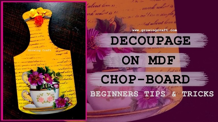 Decoupage for beginners- decoupage on wooden chop board -diy, ♥handmade gifts and decor