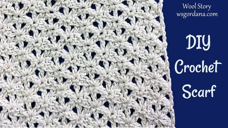 DIY Crochet Scarf Lace Pattern or other projects (Šal -  Heklana mustra)