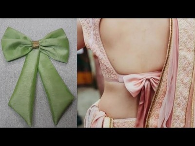 Diy fabric bow | sewing hack |  how to make perfact bow blouse design