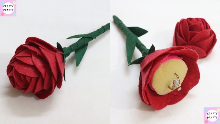 DIY Flower Ring Box. Valentine's Day Gift Idea. Rose Day Gift. Propose Day Gift idea. DIY RING BOX