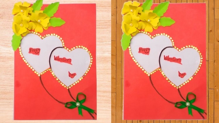 DIY Greeting Cards Easy Tutorial | Beautiful Handmade Valentine's Day Card Idea | Kagojer Hater Kaj