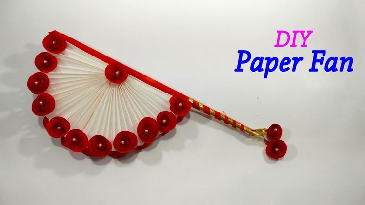 DIY Hand Fan - Traditional Paper Folding Fan - Easy Paper Hand Fan Making Tutorial