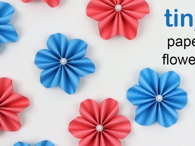 DIY: HOW TO MAKE EASY TINY PAPER FLOWERS 3D !!! SIMPLE FLOWER MAKING TUTORIAL - MUST WATCH