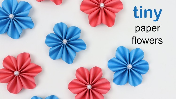 DIY: HOW TO MAKE EASY TINY PAPER FLOWERS 3D !!! SIMPLE FLOWER MAKING TUTORIAL - MUST WATCH