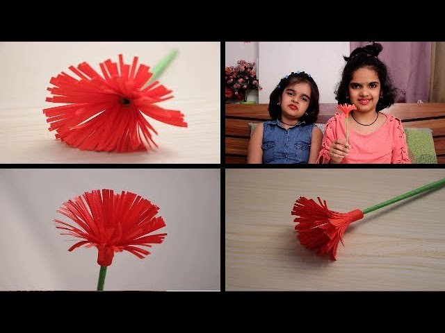 DIY Paper Flower || easy craft ideas for kids || SaanveeKhushee | Easy paper flower