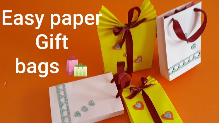 DIY paper gift bag at home l how to make a paper bag easy diy