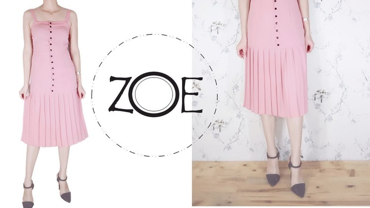 DIY Sewing Pleated Dress | FREE Sewing Patterns | Zoe DIY