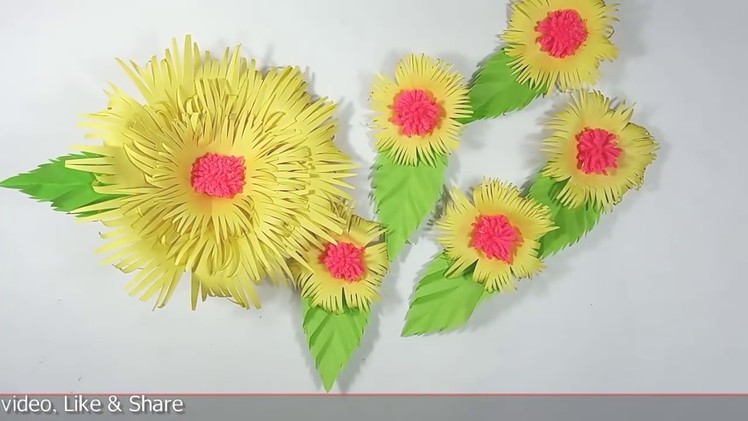 DIY Wall Hanging with Paper & Wool | Home Decor Ideas | Wall Hanging Craft