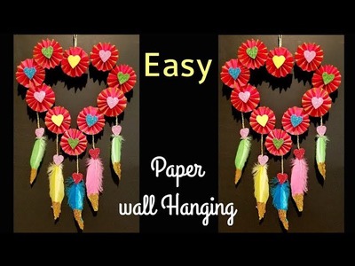 Easy Paper wall hanging | Best out of waste craft idea