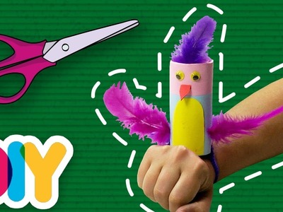 Fast-n-Easy | Wrist Parrot Paper Roll Craft | DIY Arts & Crafts for Kids
