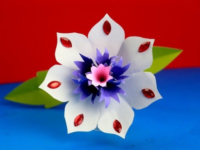 How to make Beautiful paper flowers - Very easy diy craft -  Making Paper Flowers Step by Step