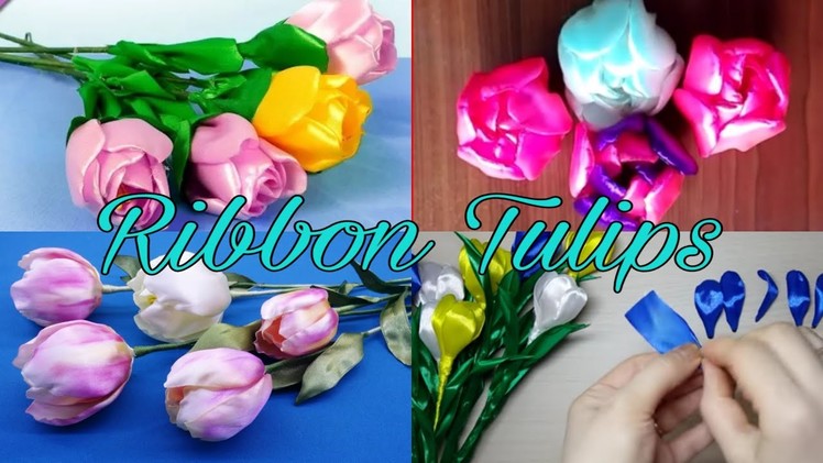 HOW TO: MAKE RİBBON TULİPS.3 EASY DİY FLOWERS İDEAS At Home