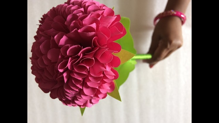 Making Colourful Dahlia Flower With Colour Paper | DIY | V & N Creations