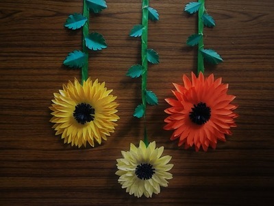 Paper Sunflower flower for backdrop decoration (Paper craft)
