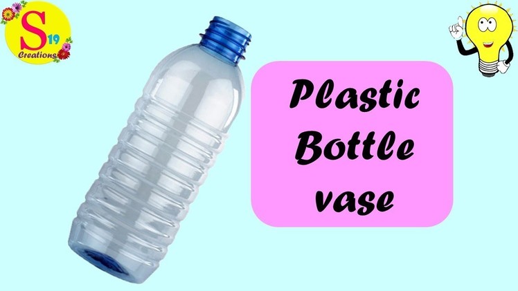 Plastic bottle flower vase | home decor idea | recycled craft ideas with plastic| flower vase making