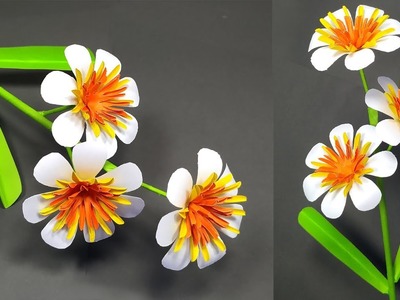 Stick Flower: Easy Way to Make Stick Flower Making Idea!! Paper Craft | Abigail Paper Crafts