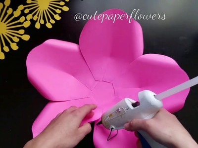 Template 12 medium Moana flower, diy Moana flower,  diy paper flower,  tutorial paper flower