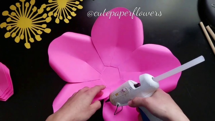 Template 12 medium Moana flower, diy Moana flower,  diy paper flower,  tutorial paper flower