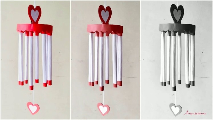 Wind chime craft idea. paper wind chime. Aimy creations