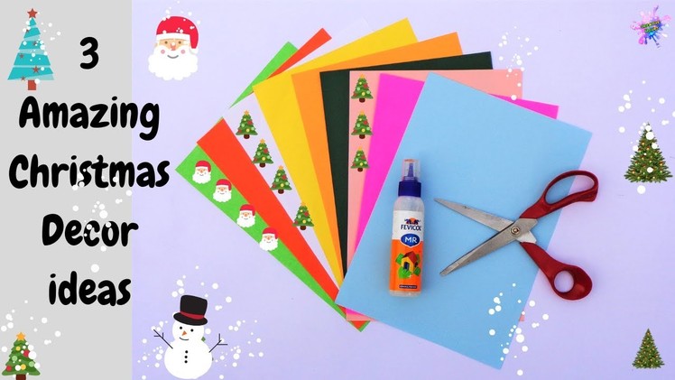 3 Amazing DIY Christmas craft ideas. Easy Paper crafts for home decor