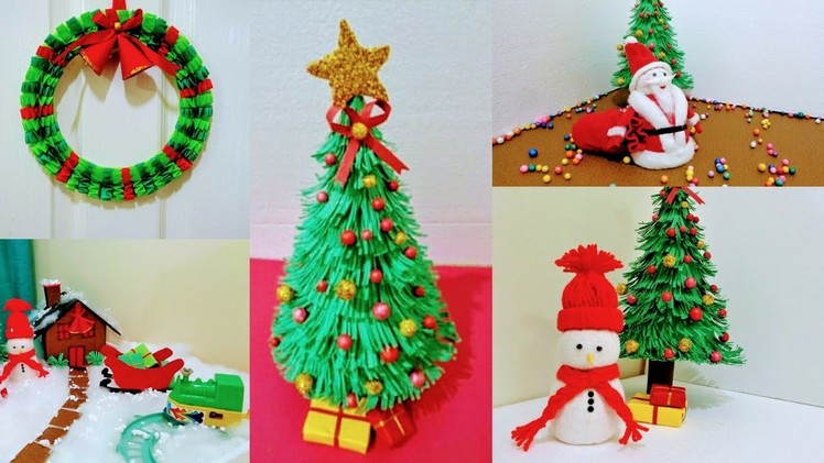 5 easy Christmas DIY Craft for School Project |  Holiday craft | Christmas decoration ideas