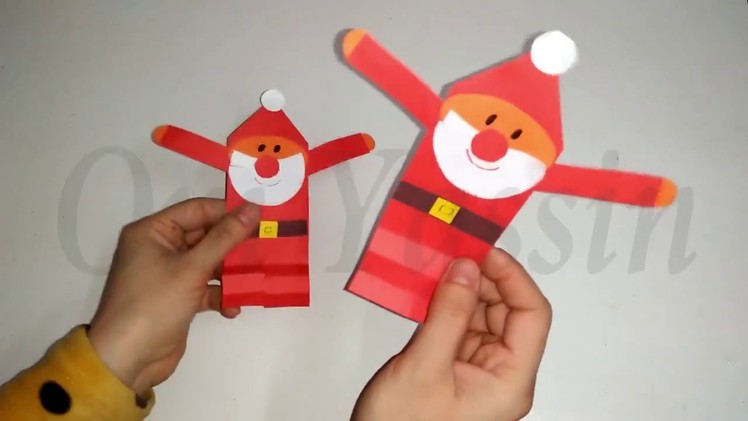 Christmas Decoration - Christmas Craft Ideas - Cute paper Santa Claus craft with just paper