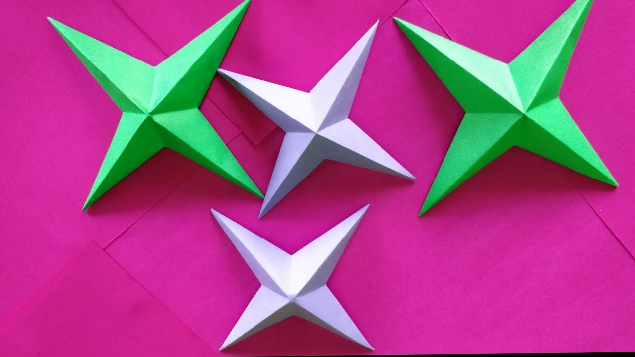 Christmas star making for paper craft