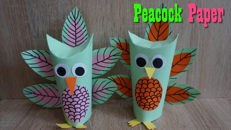 Craft paper Peacock  for kids ||  How To Make Peacock Paper