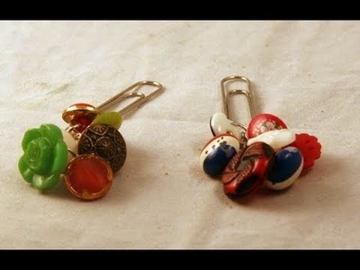 Craft with me part 4 - Altered paperclip dangle buttons