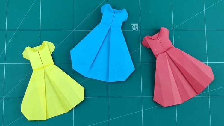 Cute Origami Dress Tutorial | How To Make A Simple Paper Dress | DIY Handcraft Paper Folding Craft