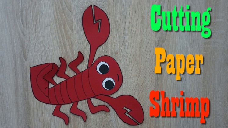 Cutting Paper Shrimp Tutorial For kids ||  paper craft art