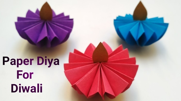 Diwali Decoration Idea | Diy Paper Diya For Diwali | Easy Diwali Craft Idea