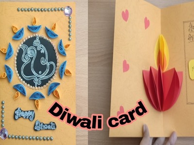 Diwali quilling cards.Diy card.Diwali popup card ideas
