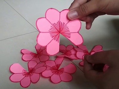 DIY 3D Flower Pop Up Card Tutorial. Easy Handmade Card