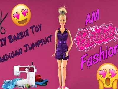 DIY Barbie Toy Cardigan Jumpsuit - Barbie Fashion Clothes Tutorial for kids Girls