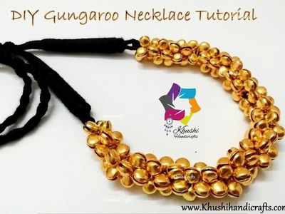 DIY Beautiful Gungaroo Necklace Jewellery making Tutorial | Festive Necklace IOxidised Necklace