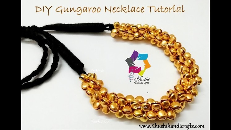 DIY Beautiful Gungaroo Necklace Jewellery making Tutorial | Festive Necklace IOxidised Necklace