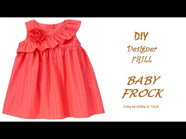 baby frill frock cutting and stitching