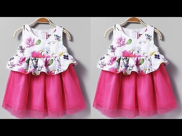 DIY Designer Peplum Baby Dress Cutting And Stitching Full Tutorial