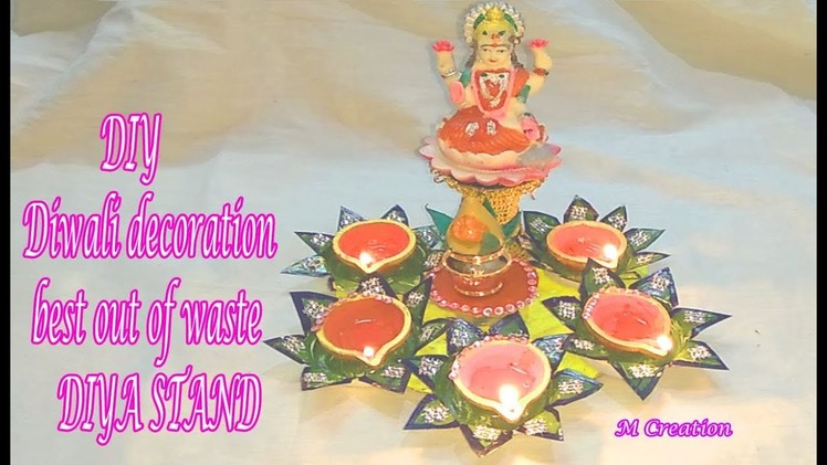 DIY Diya stand.Best out of waste diwali diya decoration