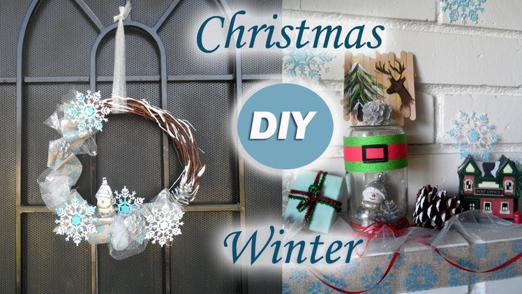 DIY | Dollar Tree Christmas Winter wonderland wreath, Decorations in low budget