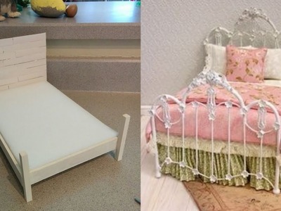 DIY Dollhouse Miniature Modern Sofa Tutorial -doll bed (doll craft)