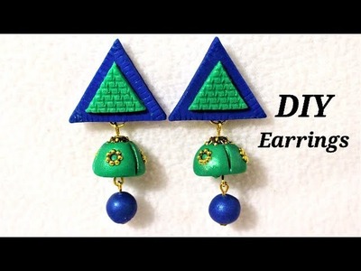 DIY   Easy-To-Make Gorgeous Traditional  Earrings With Polymer Clay | Jewelry Making Tutorial