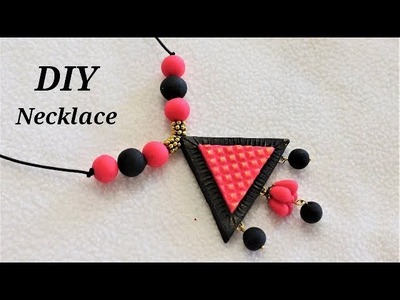 DIY  Easy to make Simple Polymer Necklace  | Jewelry Making Tutorial