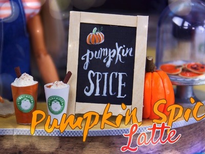 DIY - How to Make: Doll Pumpkin Spice Latte with Whip Cream PLUS Sugar Cookies