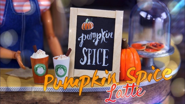 DIY - How to Make: Doll Pumpkin Spice Latte with Whip Cream PLUS Sugar Cookies