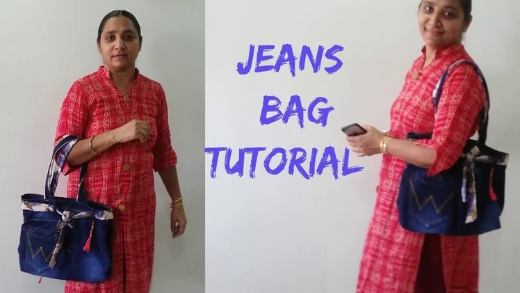 DIY Jeans Bag Tutorial | Old Jeans Bag In a New method